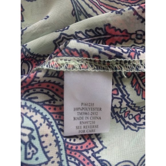 Almost Famous Womens Blouse Top Size Large Multicolor Paisley Long Slee… - Picture 5 of 6